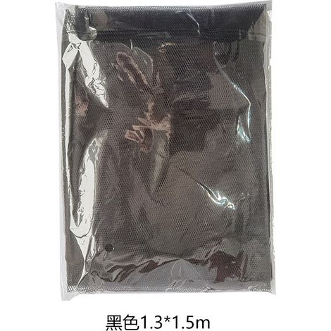 Moustiquaire de fenêtre DIY en polyester, à découper sur mesure, invisible et anti-insectes contre moustiques, Composition : 130 × 150 cm, Couleur : noir (1/5)