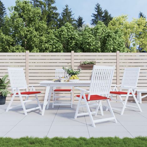 Lot de 4 Coussins de chaise de jardin,Coussins de Chaise Siège Confortables rouge 50x50x3cm tissu oxford -AD47257 (1/5)