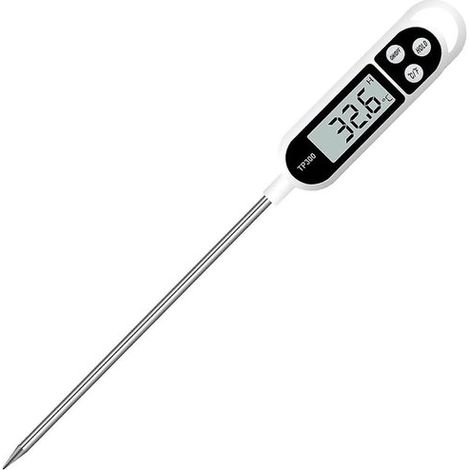 Termómetro digital profesional para cocina Termómetro para barbacoa Aguja de acero inoxidable Mide de -50 a 300 °C Unidades: °C y °F (1/2)