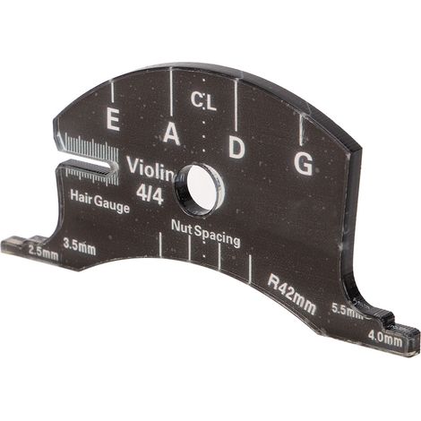 Acryl-Schablone für 4/4-Violinenstege – Präzises Messwerkzeug zur Herstellung von Stegen und Griffbrettern (1/5)