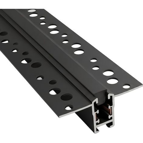 Rail magnétique encastré 1 phase noir 1 m Milagro (1/5)