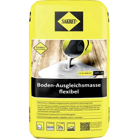 SAKRET Boden-Ausgleichsmasse flex ibel 10 kg Sack grau Ausgleichsmassen