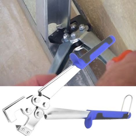 Pince à sertir professionnelle pour joints de goujons de quille, outil portatif à poignée poinçonneuse pour plaques de plâtre en acier (1/5)