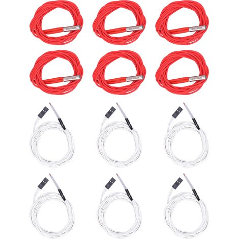 6Pcs Fils de thermistance avec connecteur + 6 Tiges chauffantes 24V 40W pour imprimante 3D, accessoires d'extrémité chaude (1/5)