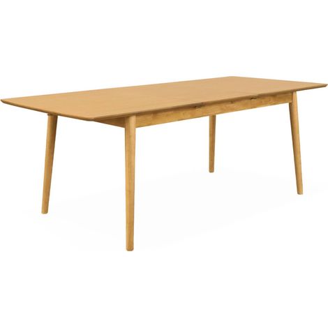 6 to 8-seater extendable rectangular dining table, Lina, Natural, 210x90x75 cm (1/5)