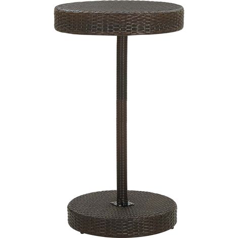 Table d'extérieur Table de salon de jardin - Marron 60,5x106 cm Résine tressée BV774171 - BonneVie (1/4)