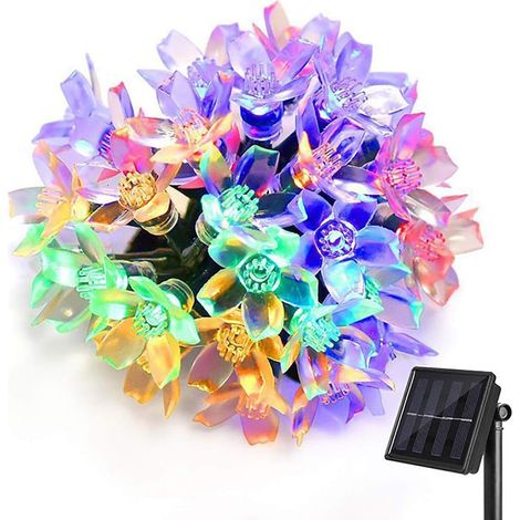 Solar-Lichterkette – Bunte und wasserdichte LED-Lichterkette für Garten, Balkon oder Terrasse