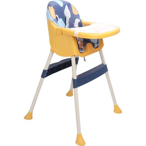 Harnais de sécurité antidérapant multifonctionnel réglable pour chaise haute pour tout-petits jaune bleu (1/5)