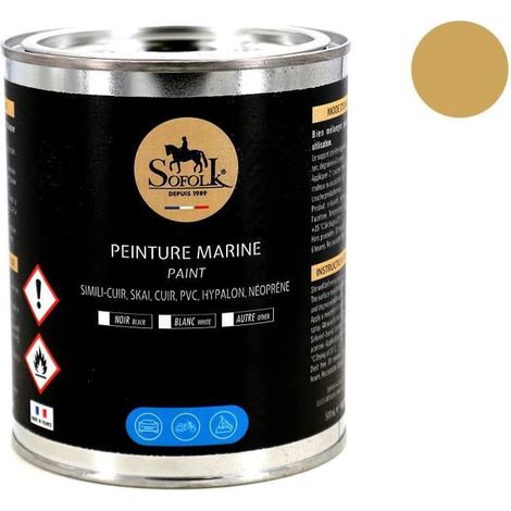 Pintura Tapicería Náutica - SOFOLK - Amarillo caramelo 500 ml - Alta rendimiento - Anti-UV - Alta elasticidad (1/4)