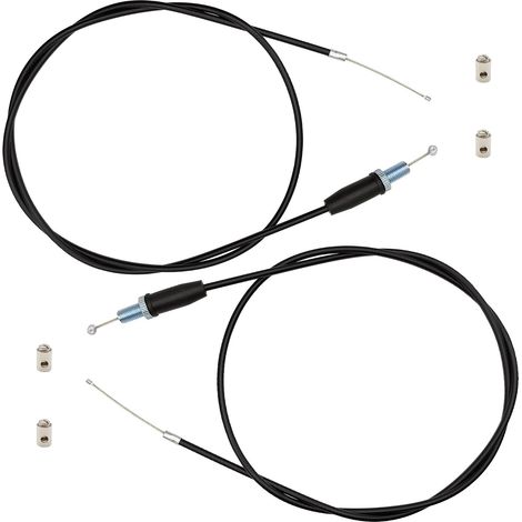 Lot de 2 Câbles d'Accélérateur 127cm Universel avec 4 Serre-Câbles, Adaptable avec Moteur GX160 GX200, Tondeuse, 125cc, Dirt Bike, Quad (1/5)
