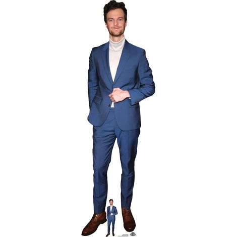Figurine en carton Jack Quaid en costume bleu- Acteur - Hauteur 186 cm (1/4)
