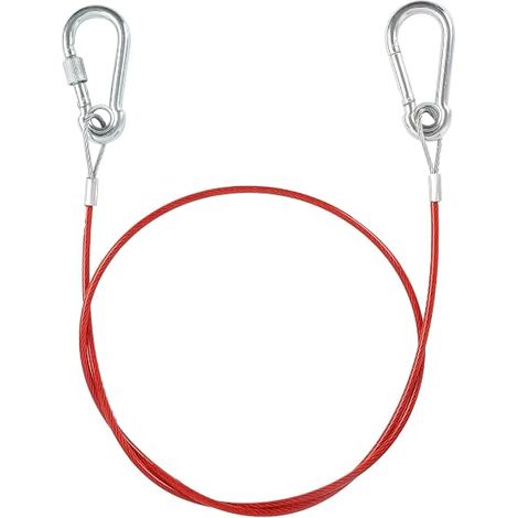 1M Trailer Caravan Safety Cable Breakaway Emergency Brake with Stainless Steel Carabiner Anti-Scratch for Camper Cars and Towing (1/2)