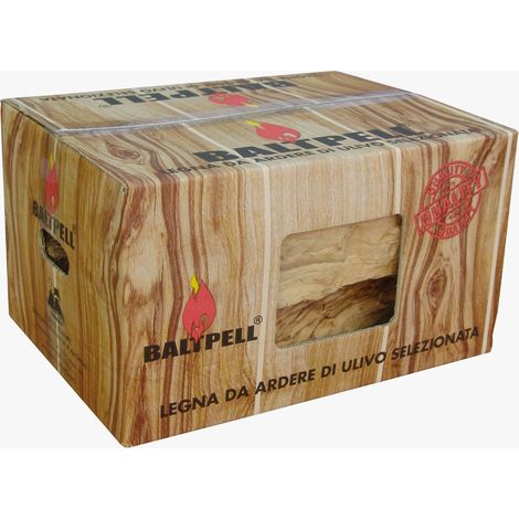 BALTPELL Legna da Ardere di Ulivo selezionata in scatola 10Kg (1/4)