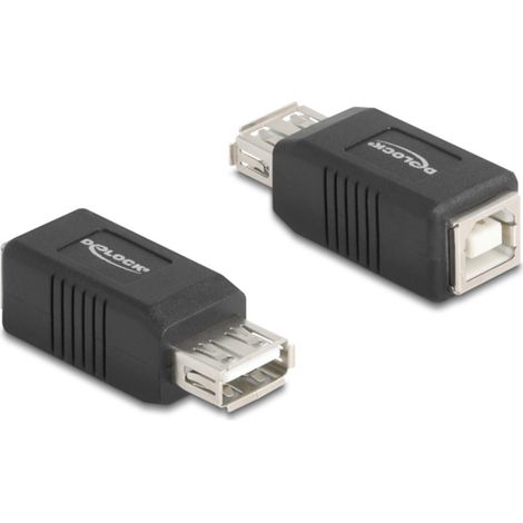 Delock USB 2.0 Adaptateur [1x USB 2.0 type A mâle - 1x USB 2.0 type B femelle] 67203 (1/2)