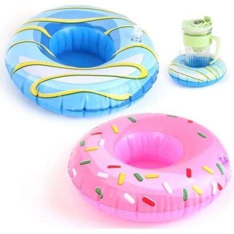 2 Floating Cup Holders for Inflatable Pool, 19x19 cm, Floating Bar Tray for Drinks
