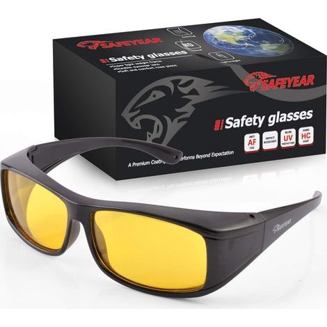 Lunettes de Conduite de Nuit Lunettes de Vision Nocturne pour la Conduite - SG011BKFM Lunettes de Nuit polarisées pour Qui Portent des Lunettes (1/5)