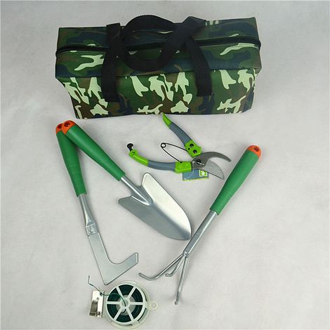 Outils de Jardinage, Lot de 6 Kit Jardinage,Ensemble D'outils De Jardin avec Sac de RangementGants de Jardinage extérieur Cadeaux de jardinage pour femmes et hommes A (1/4)