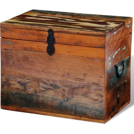 Boîtes de rangement, Coffres de rangement Bois massif de récupération LKF98837 (1/5)