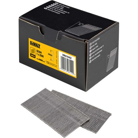 Dewalt stauch chiodo con testa 20 grosse SS 44 mm 2500 pezzi, argento, dnba1644sz (1/2)