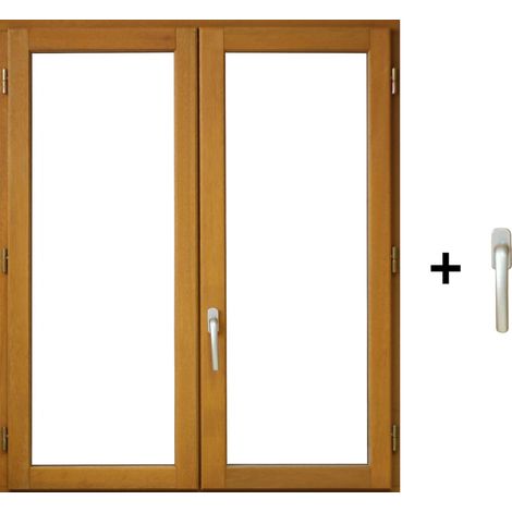 Ventana de madera de 2 hojas H60 cm x L90 cm con tablero lateral, manilla (ref 010220f9) Gd Menuiseries (1/5)