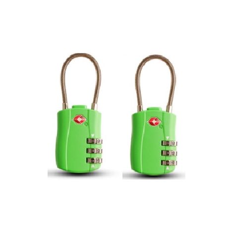 [2 Pack] Serrures à Bagages, Cadenas de sécurité à 3 Chiffres, Cadenas à Combinaison, Code de Verrouillage pour Les valises de Voyage Valise Sac de Bagages etc. -vert