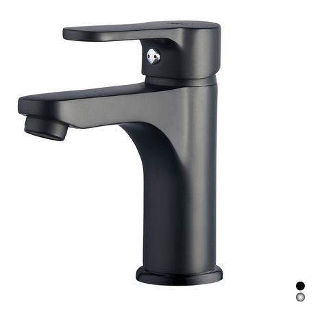 MISCELATORE MONOCOMANDO LAVABO SERIE PACO- Nero opaco - Senza piletta- DH- pezzi 1
