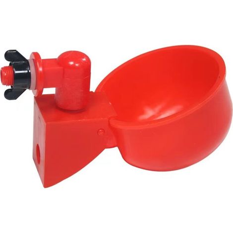 Lot de 10 abreuvoirs de poulet rouge, abreuvoir à remplissage automatique pour volaille, poulet, canard, oiseaux