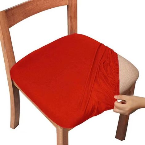 Housse De Chaise - Tissu Satin Élastique 92% Polyester 8% Spandex - Pour Chaises À Manger Bureau Banquet - Hauteur 35 À 48 Cm - 1 Pièce (1/5)