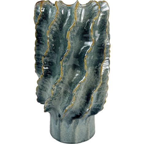 Amadeus - Vase sur pied Vague bleu H37,5 cm (1/2)