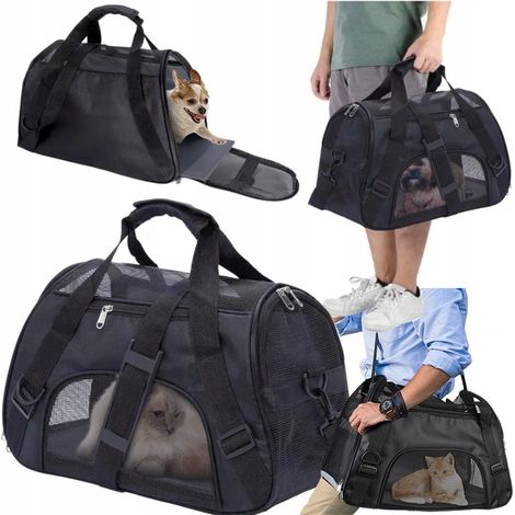 Transportín rígido para gatos, perros y otros animales, bolsa de viaje, colchoneta suave GRATIS