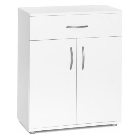 Weißer Schrank 57x69x29 cm mit zwei Türen, einem Regal und einer Schublade - Dalia (1/5)