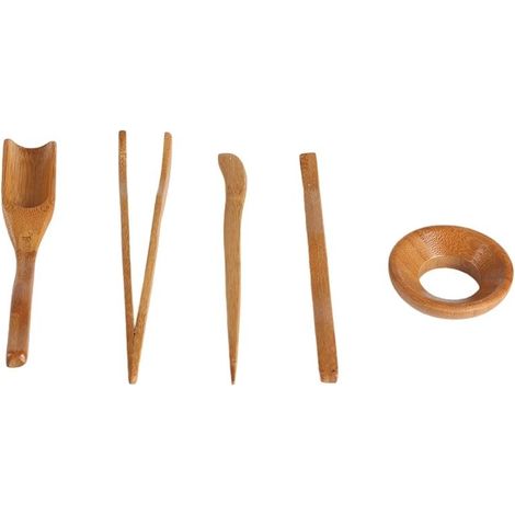 Utensili in bambù per un'autentica preparazione del tè, 5 modelli diversi. (1/4)