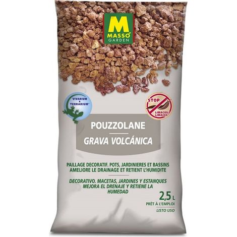 Gravier volcanique 2,5 L – Améliore drainage et humidité – Empêche prolifération mauvaises herbes – Idéal pour plantes aquatiques