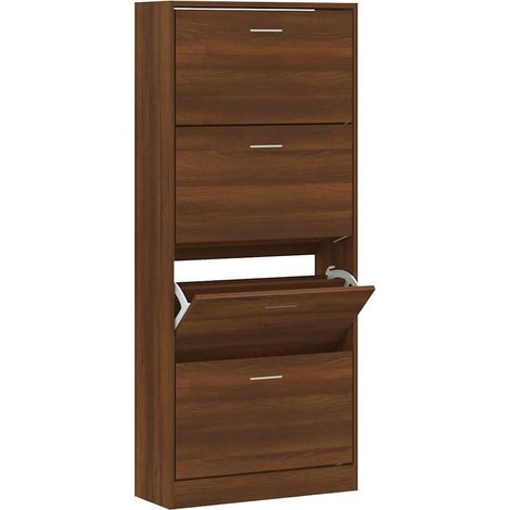 Maison Exclusive - Scarpiera Rovere Marrone 63x24x147 cm in Legno Multistrato (1/5)