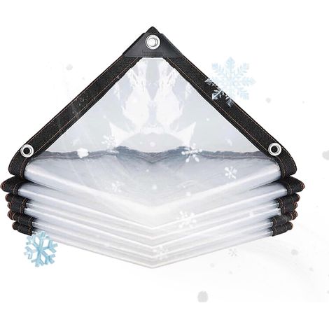 Bâche Transparente Imperméable Bâche Transparente Imperméable Couverture Transparente Pour Serre Pour Patio, Extérieur, Hiver, Véranda, Enclos, Abri de Jardin, Poulailler (1/5)