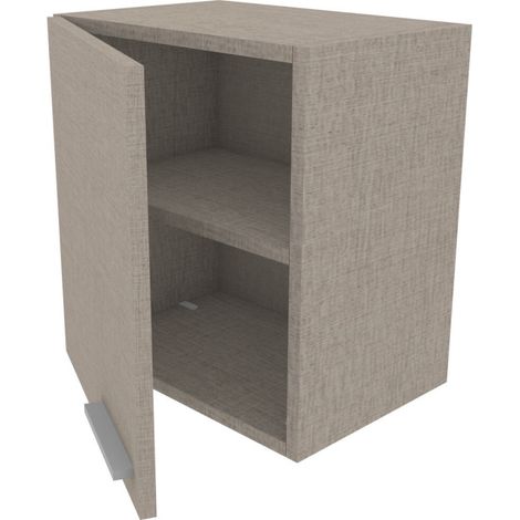 Libreria pensile moderna con anta - Design minimalista e montaggio rapido - Effetto tessuto