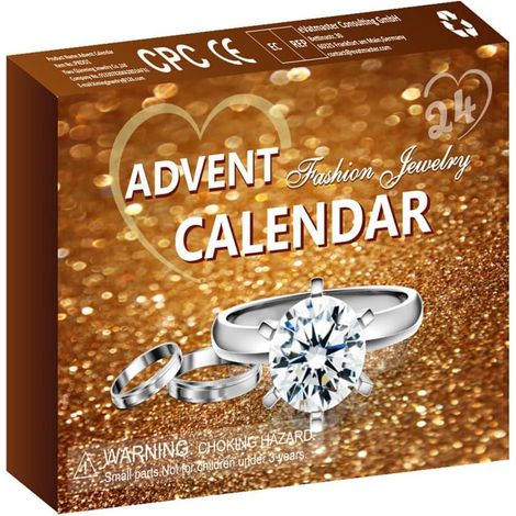 Miduoduo – Calendrier de l'Avent bijoux de Noël – 24 pièces en métal – Coffret cadeau élégant pour fêtes – Surprise quotidienne