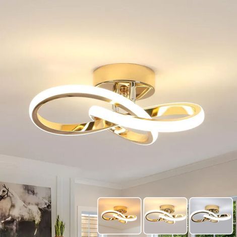 Plafonnier LED, Lustre LED basse consommation, Plafonnier moderne, Luminaire d'allée LED design, 3 températures de couleur (3000K-6000K)