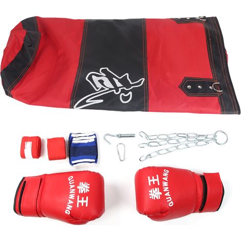 Sac de frappe enfant pour entraînement boxe, sac de frappe lourd vide, fitness, exercices de puissance, entraînement de combat (1/5)