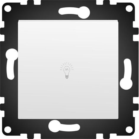 Interruptor Empotrable Simple Pulsador Blanco Alumbrado IP20 Serie wLux  Blanco  | IluminaShop