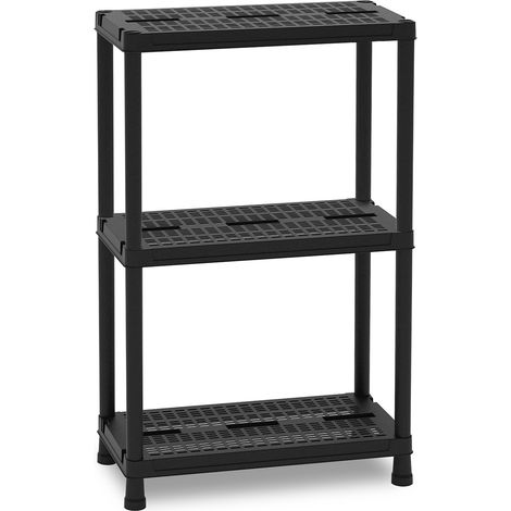 Etagère en résine modulaire 3 étages – Dimensions L60xP30xH95 cm – Charge maximale 80 kg – Pour maison, garage, bureau – Brixo (1/5)