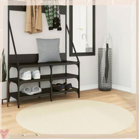Tapis de sol - VINGVO - HUARTE - Ø120 cm - poils courts doux - antidérapant (1/5)