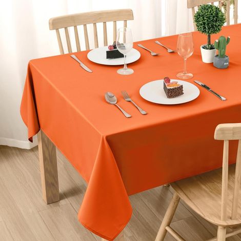 Tischdecke Outdoor 90x90cm Orange, wasserfest, fleckgeschützt, abwaschbar