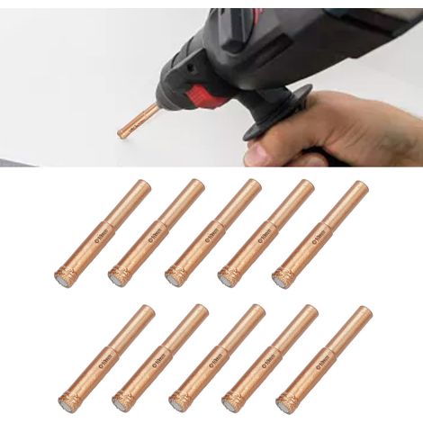 Lot de 10 scies cloches brasées pour granit, marbre, carrelage et céramique (10 mm) (1/5)