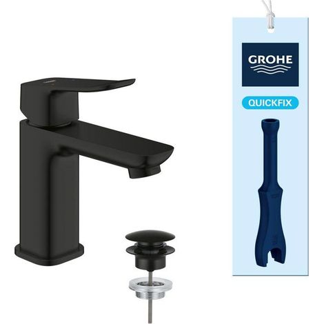 Mitigeur de lavabo - GROHE DICE - Taille S - Clic-clac - Noir mat