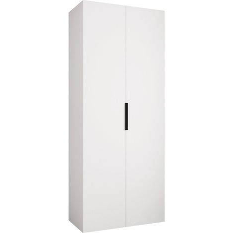 Armario Hartford 572, Blanco, 246x100x42cm, Puertas de armario: Con bisagras, Número de estantes: 6 (1/5)
