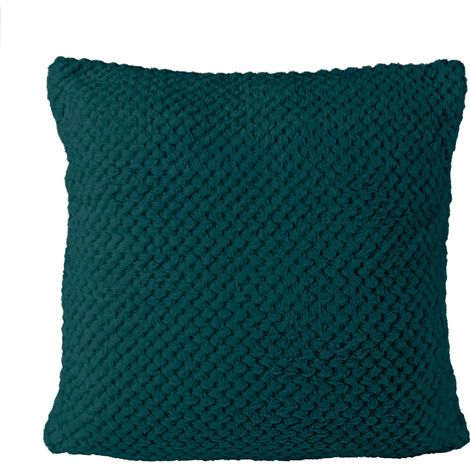 Funda de almohada jacquard de 40x40 cm, verde oscuro (1/2)