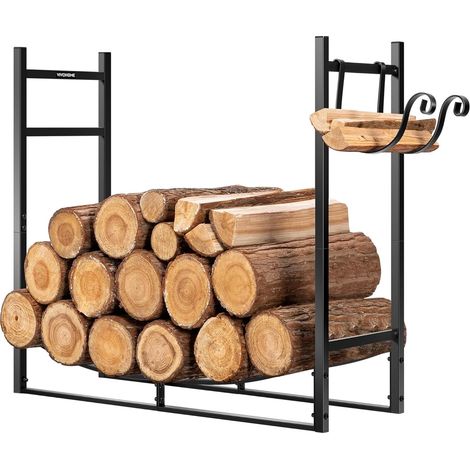 1 Support à Bois de Chauffage, Acier Épaissi 0,8mm, Housse Incluse, Pour Intérieur et Extérieur (1/5)