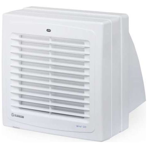 Blauberg Fensterventilator Wind-K 125 H mit 185 m³/h Fördervolumen mit Timer Feuchtigkeitss. 8012457