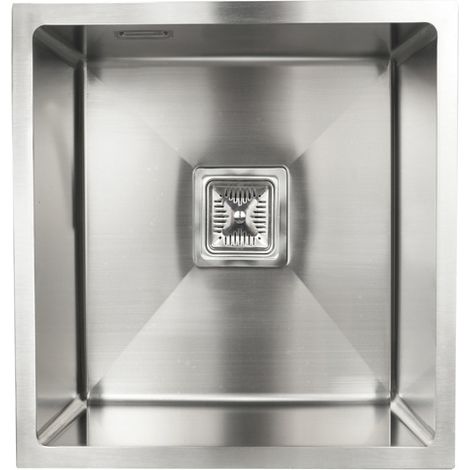 Fregadero de un seno en inox Francia, 20 cm(alto) 44 cm(ancho) 44 cm(largo) (1/2)